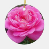 Roze Rose "Leonardo Da Vinci" Keramisch Ornament (Voorkant)
