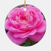 Roze Rose "Leonardo Da Vinci" Keramisch Ornament (Achterkant)