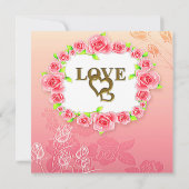 Roze Rose Lijst Vrijgezellenfeest Kaart (Achterkant)