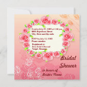 Roze Rose Lijst Vrijgezellenfeest Kaart (Voorkant)