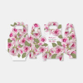 Roze Rose Lily Pearl Wedding Bedankdoosjes (Uitgevouwen)