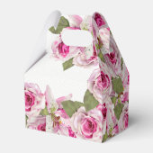 Roze Rose Lily Pearl Wedding Bedankdoosjes (Achterkant)