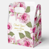 Roze Rose Lily Pearl Wedding Bedankdoosjes (Geopend)