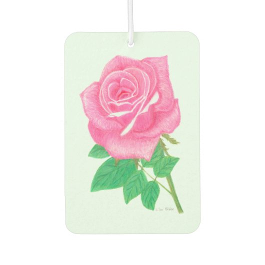 Roze Rose Luchtverfrisser (Voorkant)