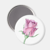 Roze Rose Magnet (Voorkant / Achterkant)