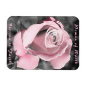 Roze Rose Magnet Faith Magneet (Horizontaal)