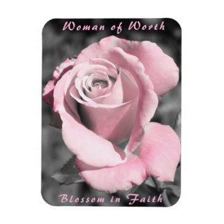 Roze Rose Magnet Faith Magneet