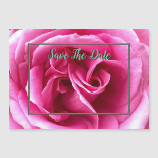 Roze Rose Magnetic Save the Date Magnetische Uitnodiging