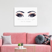 Roze Rose Makeup Artist Beauty Damask Lashes Canvas Afdruk (Insitu (Woonkamer))