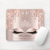 Roze Rose Makeup Artist Sparkly Diamond Lotos Lash Muismat (Met muis)