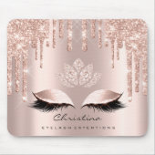 Roze Rose Makeup Artist Sparkly Diamond Lotos Lash Muismat (Voorkant)