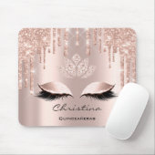 Roze Rose Makeup Lashes Drift Girly Lotus Name Muismat (Met muis)