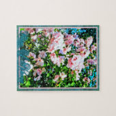 Roze Rose Mallow Hibiscus Jigsee Puzzle Legpuzzel (Horizontaal)