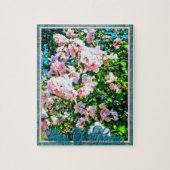 Roze Rose Mallow Hibiscus Jigsee Puzzle Legpuzzel (Verticaal)