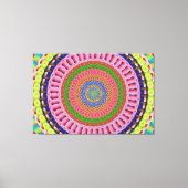 Roze Rose Mandala Art Stretted Canvas Afdruk (Voorkant)