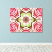 Roze Rose Mandala Canvas Afdruk (Insitu (Houten vloer))