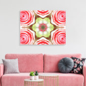 Roze Rose Mandala Canvas Afdruk (Insitu (Woonkamer))