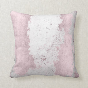 Roze Rose Mauve Grey Silver Grungy Abstract Kussen