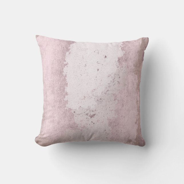 Roze Rose Mauve Lila Delicate Grungy Abstract Kussen (Voorkant)