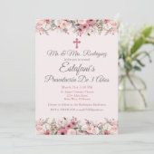 Roze Rose Meisje Presentación de 3 Años Kaart (Staand voorkant)