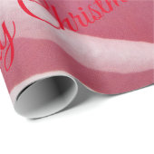 Roze Rose Merry kerst Cadeaupapier (Rol Hoek)