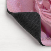 Roze Rose met Dewdruppels Muismat (Hoek)