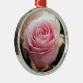 Roze Rose Metalen Ornament (Rechts)