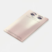 Roze Rose Metallic Peach Name Web Telefoon Post-it® Notes (Schuin)