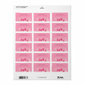 Roze Rose Modern Creative Waterverf Bloemenvlakte Etiket (Full Sheet)
