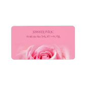 Roze Rose Modern Design Elegant Sjabloon Address Etiket (Voorkant)