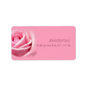 Roze Rose Modern Elegant Sjabloon Adres Etiket (Voorkant)