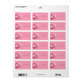 Roze Rose Modern Elegant Sjabloon Adres Etiket (Full Sheet)