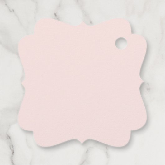 Roze Rose Modern Floral Baby Meisje Douche Dank u Bedankjes Labels (Achterkant)