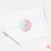 Roze Rose Moeder Pearl Blush Metallic Monogram Ronde Sticker (Envelop)