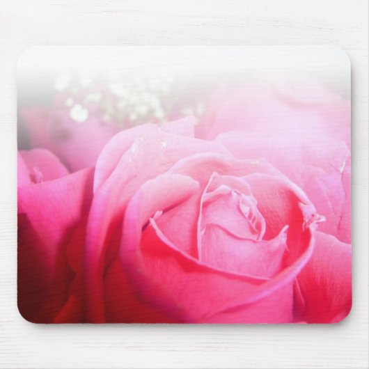 Roze Rose Mousepad Muismat (Voorkant)