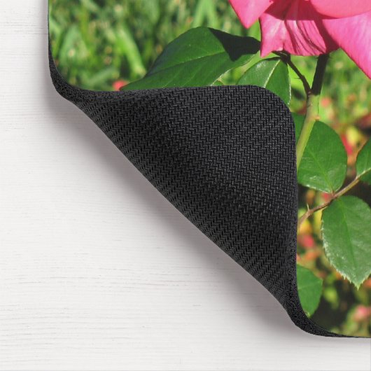 Roze Rose mousepad Muismat (Hoek)