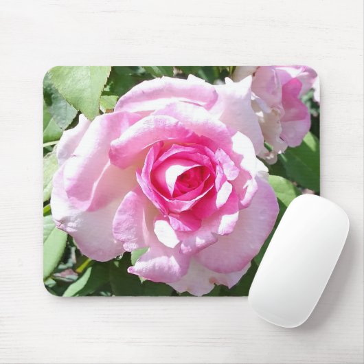 Roze Rose Mousepad Muismat (Met muis)