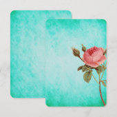Roze Rose Notecard Bedankkaart (Voorkant / Achterkant)