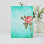 Roze Rose Notecard Bedankkaart (Staand voorkant)
