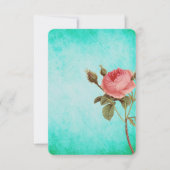 Roze Rose Notecard Bedankkaart (Voorkant)