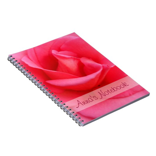 Roze Rose Notitieboek (Rechterzijde)