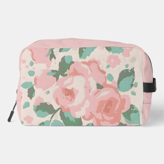 Roze rose ontwerp toilettasje (Achterkant)