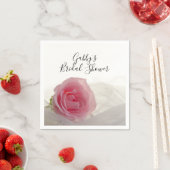 Roze Rose op wit Vrijgezellenfeest Servet (Insitu)