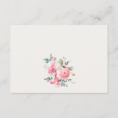 Roze Rose Orchid Floral Wedding QR Code RSVP Informatiekaartje (Achterkant)