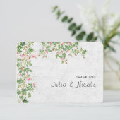 Roze Rose Oude Muur  Stijl Dagboek Trouwen (Staand voorkant)