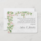 Roze Rose Oude Muur  Stijl Dagboek Trouwen (Achterkant)