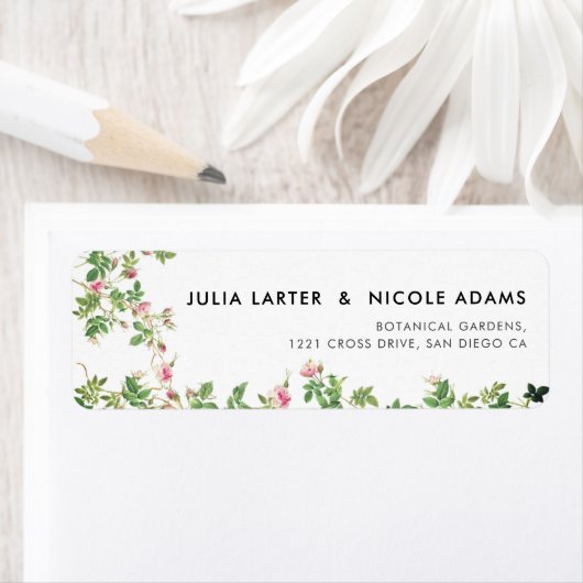 Roze Rose Oude Muur  Stijl Dagboek Trouwen Etiket (Insitu)