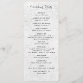 Roze Rose Oude Muur  Stijl Dagboek Trouwen Programmakaart (Achterkant)