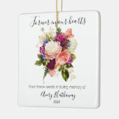 Roze Rose Paars Orchid Funeral Keramisch Ornament (Links)