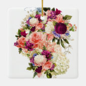 Roze Rose Paars Orchid Funeral Keramisch Ornament (Achterkant)